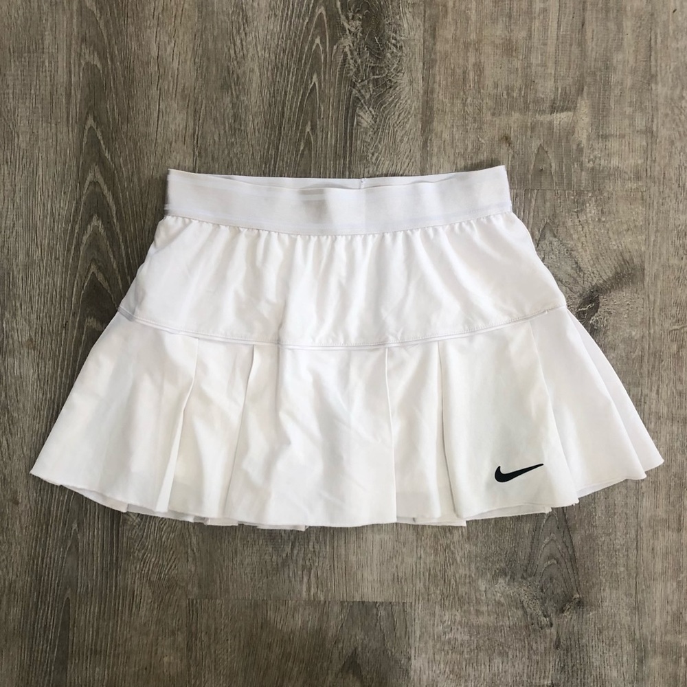 White Nike Pleated Tennis Skirt